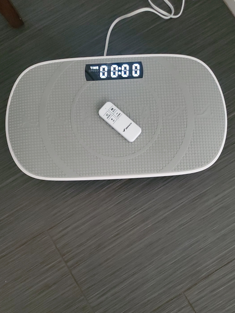 White Vibration Plate Exercise Platform with Remote